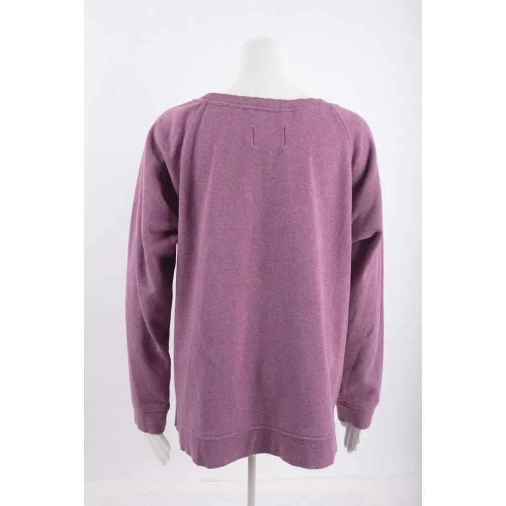 UGG Australia Womens Sweatshirt Morgan XL Purple Pullover Double Knit Fleece_3